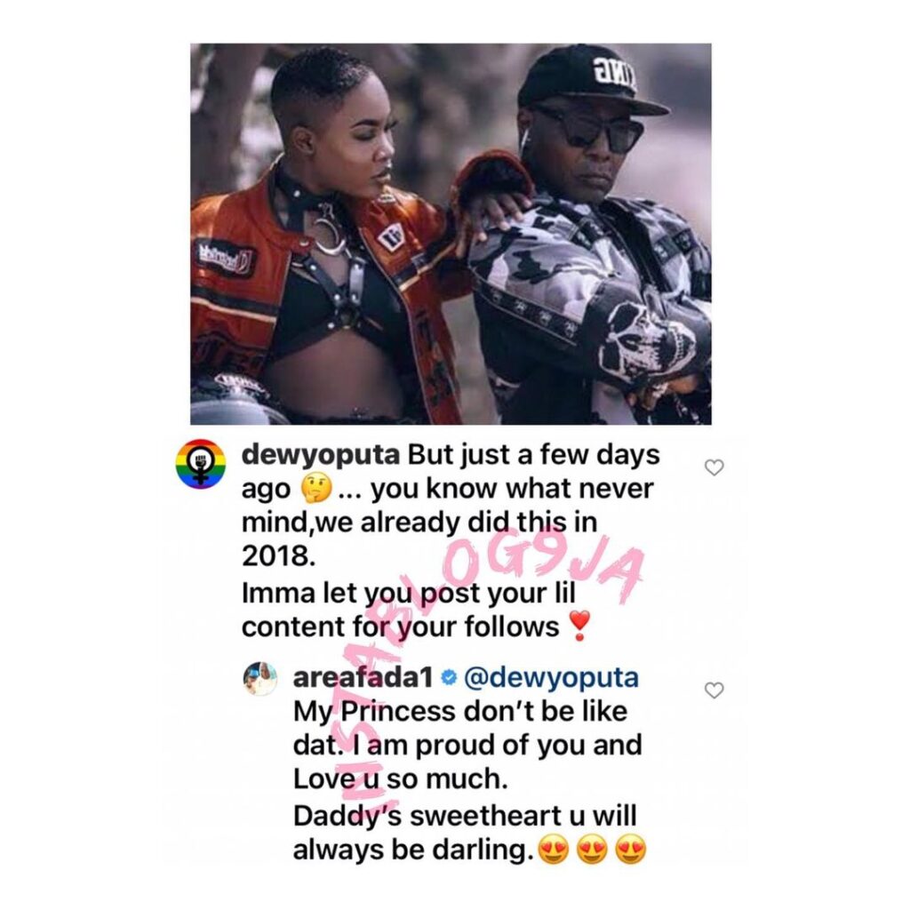 Lesbianism: Two years after she initially called him a clout chaser, CharlyBoy beseeches his daughter not to publicly drag him again. [Swipe]
