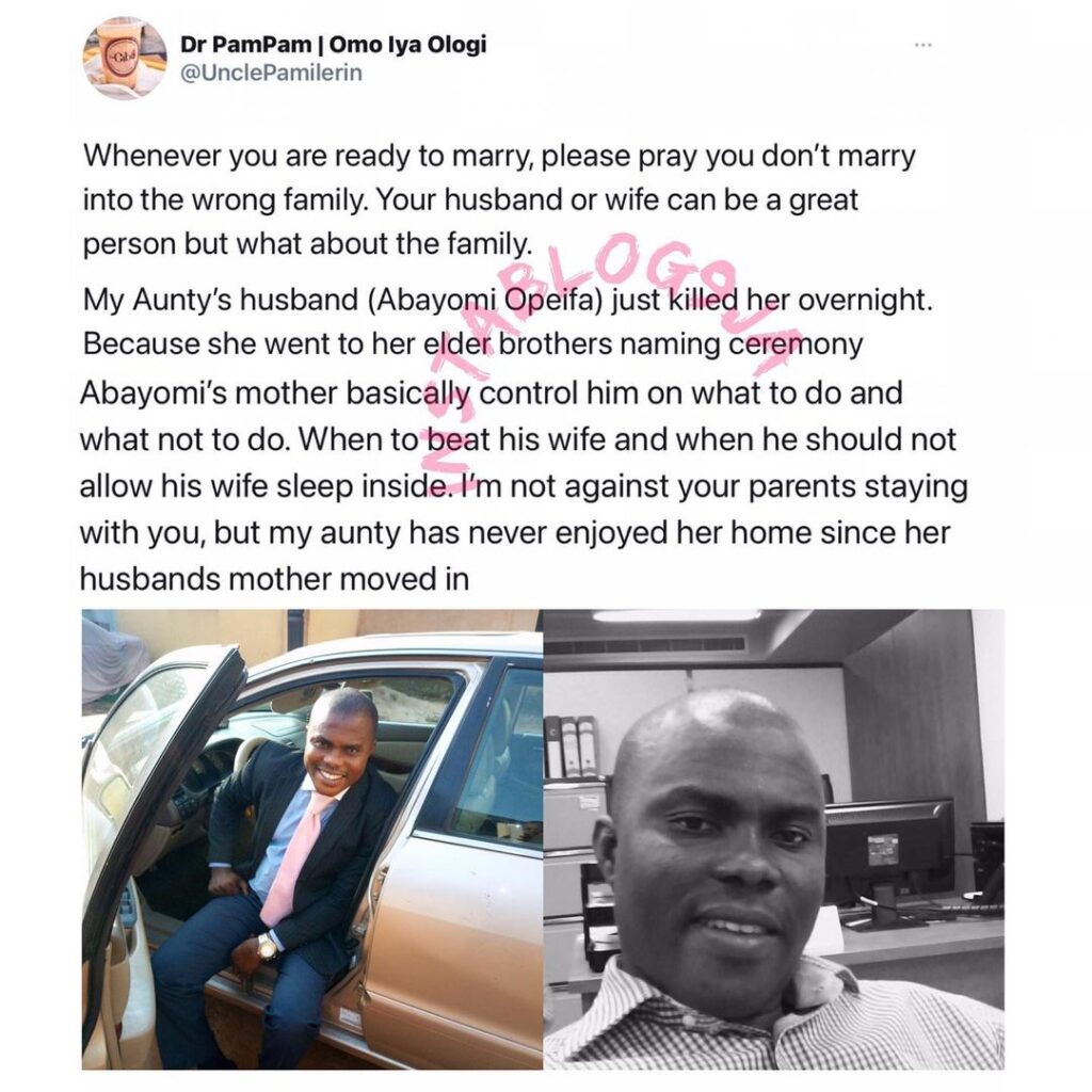 Man allegedly kills his wife due to his mother’s influence. [Swipe]