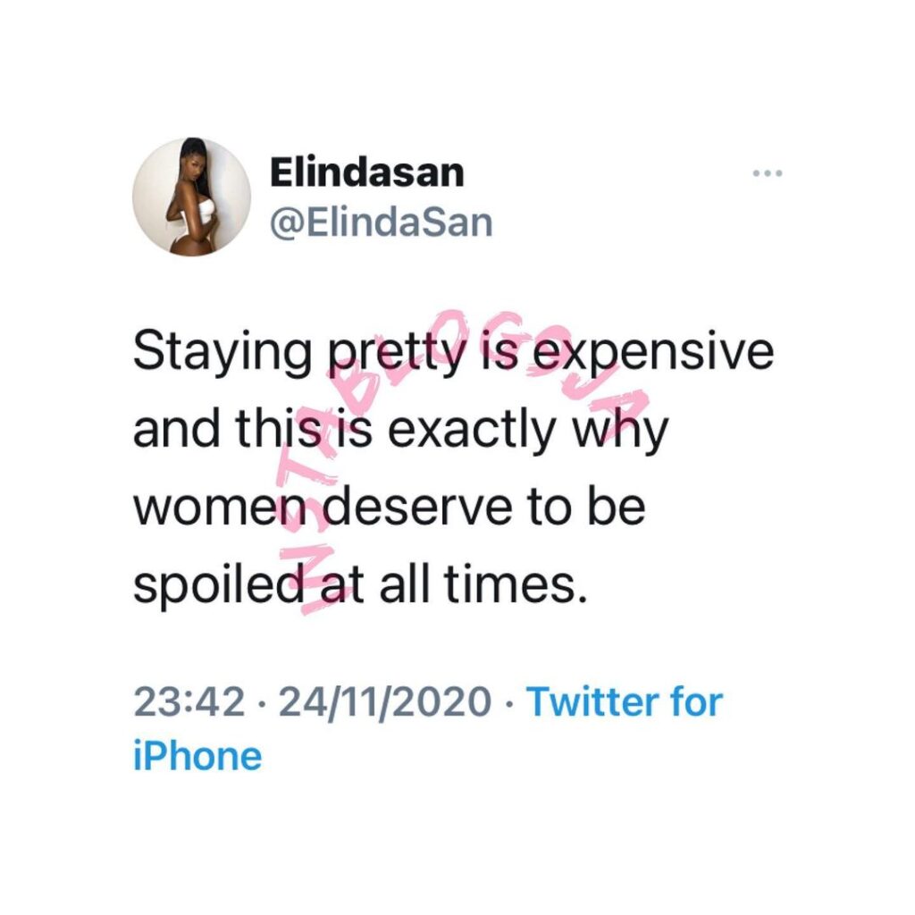 Model Elinda enlightens men who like better things