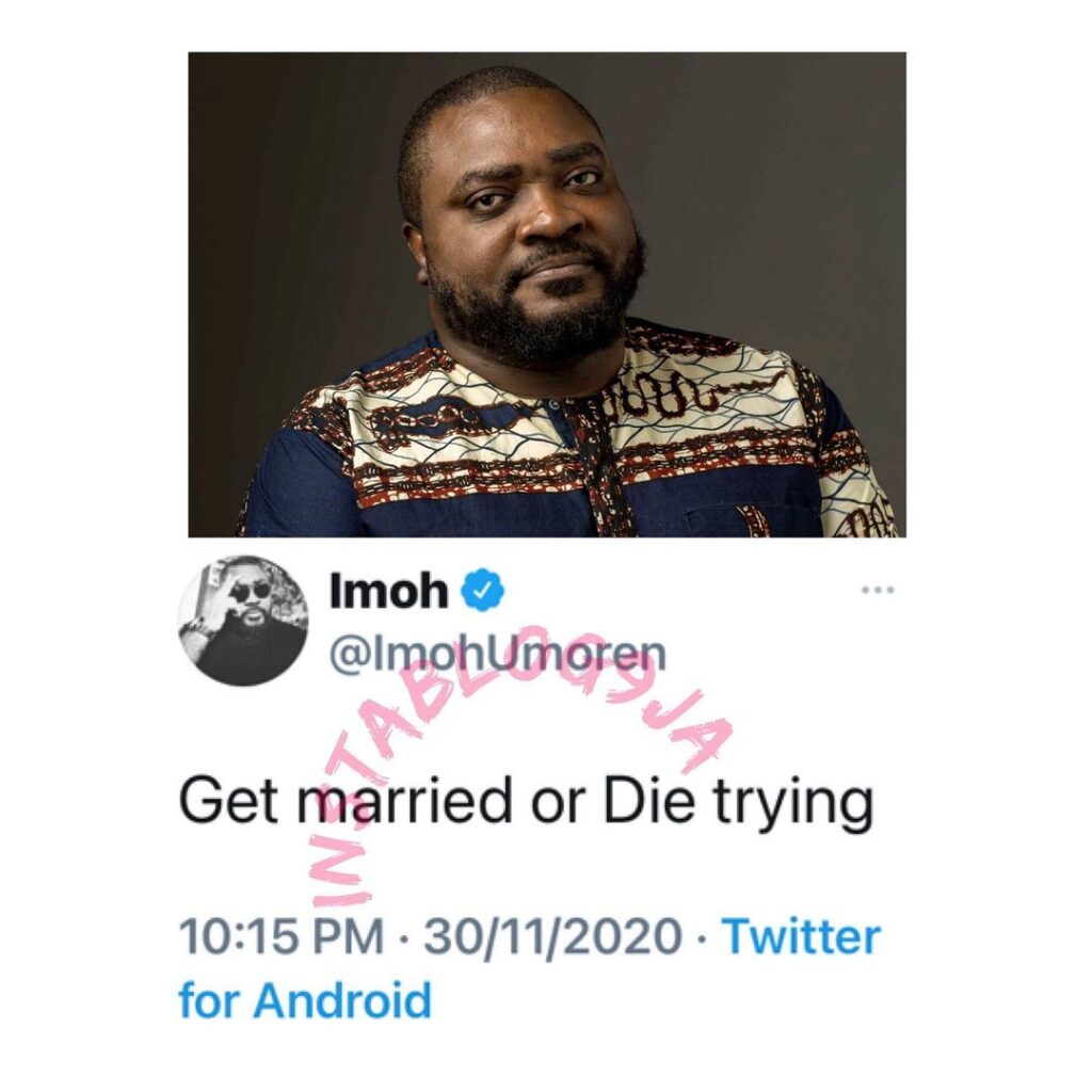 Get married or die trying — Filmmaker Imoh Umoren