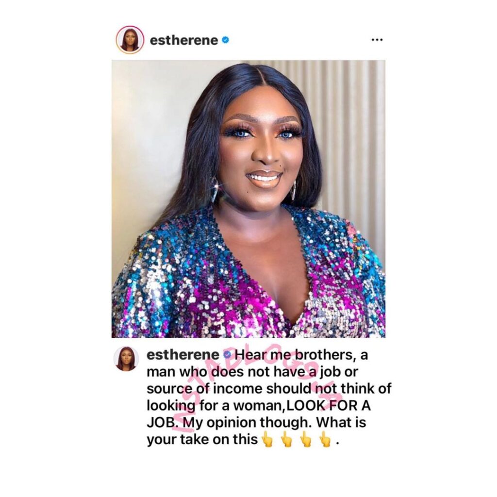 Men, don’t think of looking for a woman when you don’t have a job — Actress Esther Ene