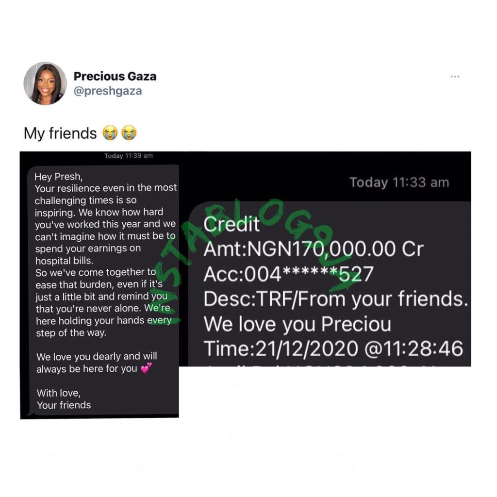 Lady reveals what her friends did for her after spending her earnings on hospital bills