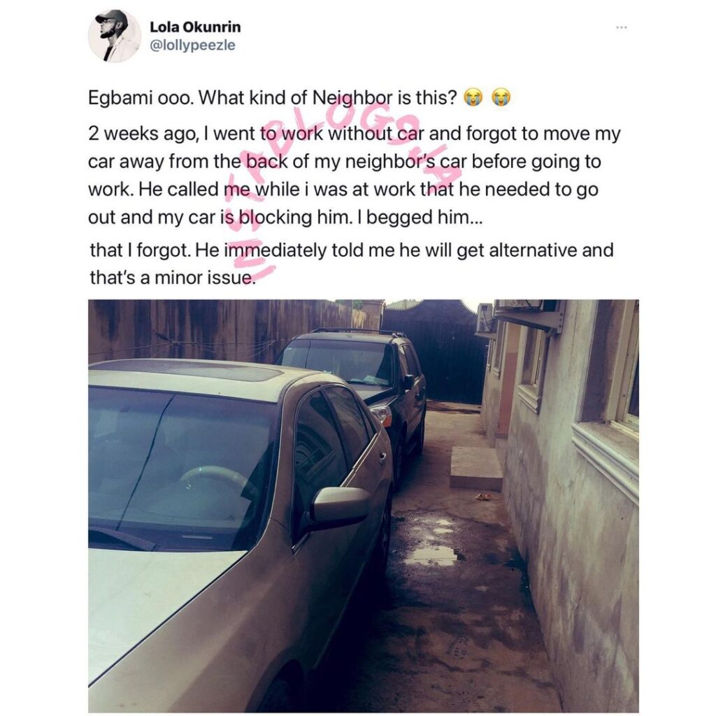 Christmas Saga: Realtor Lola reveals his ordeal in the hands of a petty neighbor [Swipe]