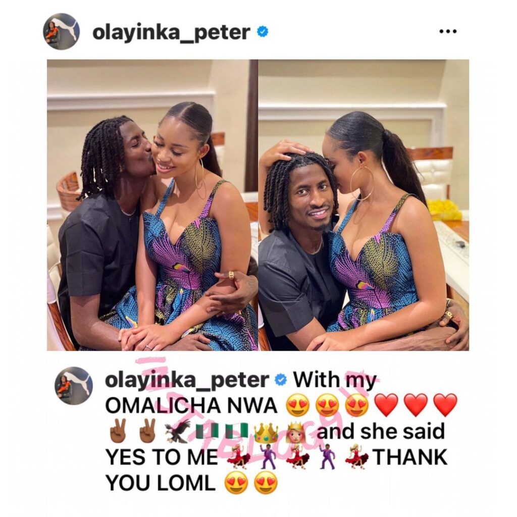 2020 ends on a good note for Actress Yetunde Barnabas, as she says a capital ‘YES’ , to her Czech Republic based footballer boyfriend, Olayinka Peter [Swipe]
