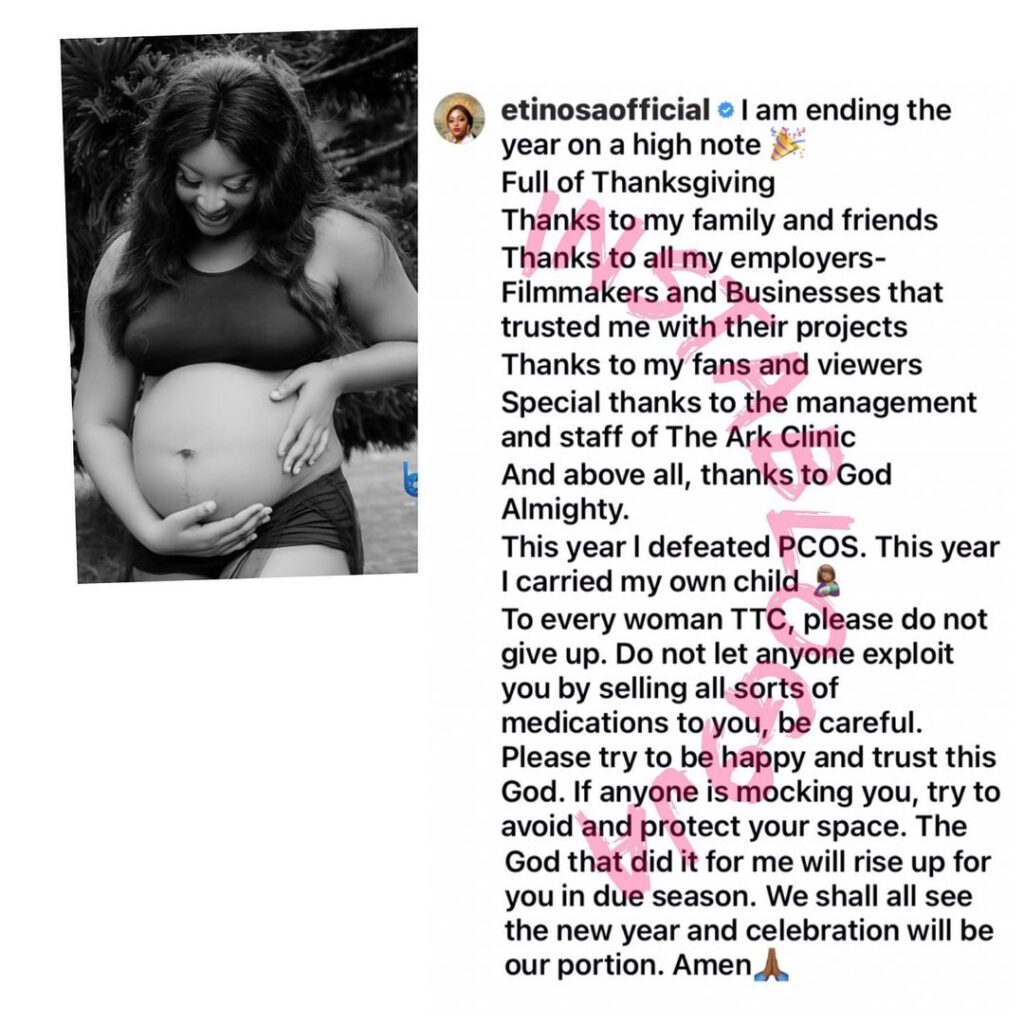 I defeated PCOS and carried my own child — Actress Etinosa