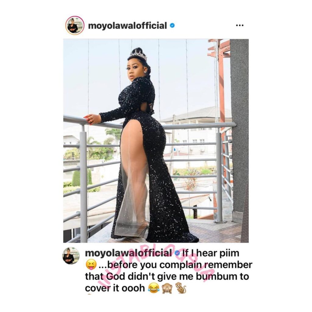 God did not give me bumbum to cover it — Actress Moyo Lawal
