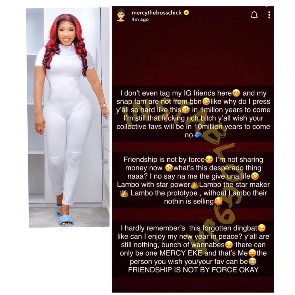 After being accused of not sending birthday shoutout to their BBN fav, Real TV Star, Mercy Eke, addresses the fans