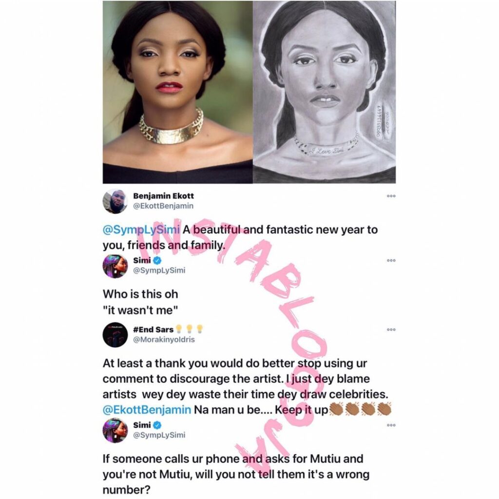 Singer Simi resists the devil, says no to a deliberate attempt to disfigure her
