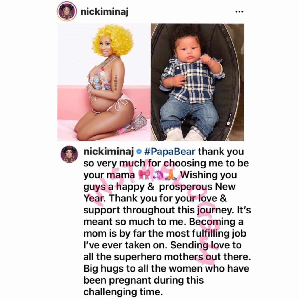 Rapper Nicki Minaj shares first photo of her son