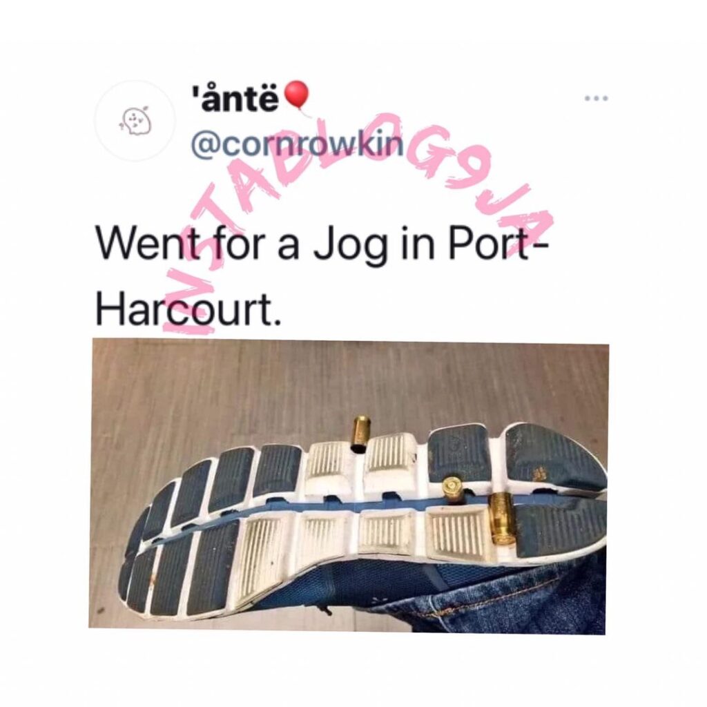 Man reveals what he picked up while jogging in Port Harcourt, River State
