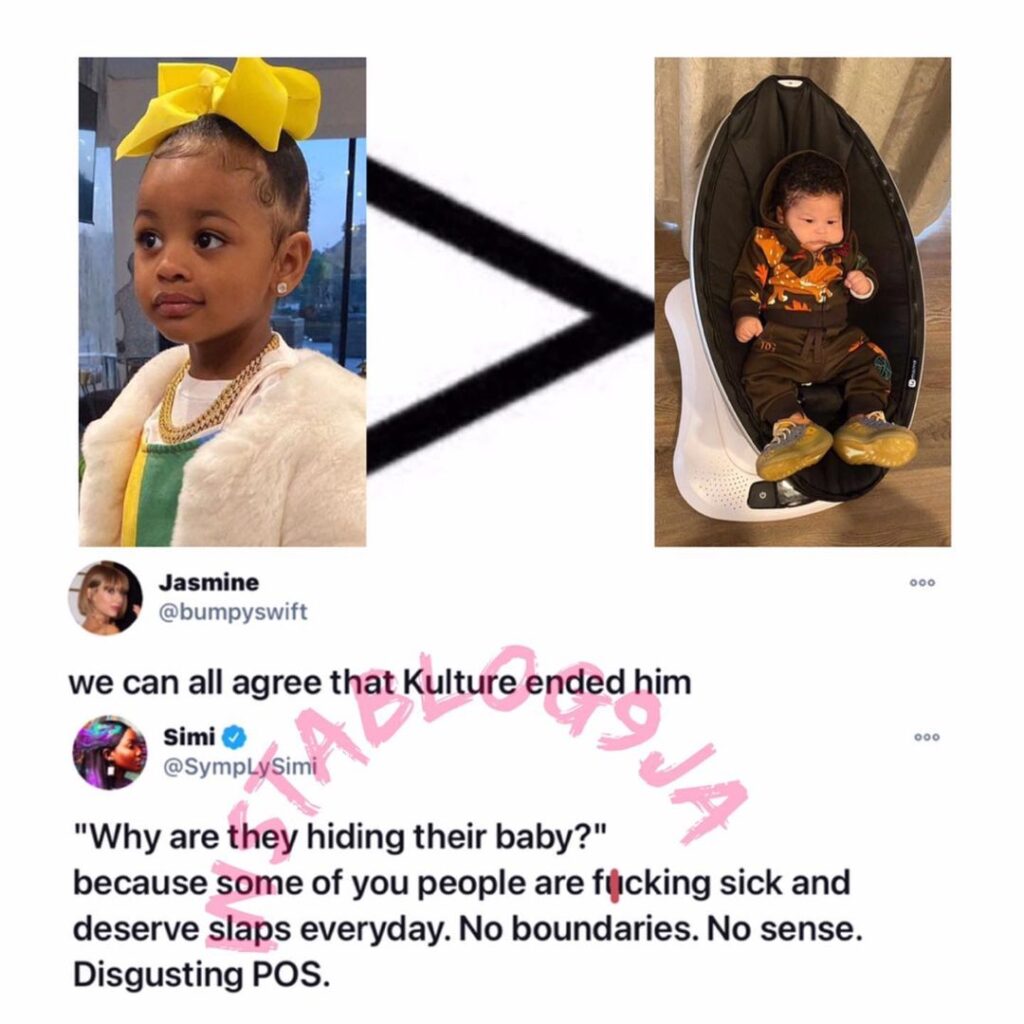 Singer Simi lampoons a lady who compared Rappers Nicki Minaj and Cardi B’s kids