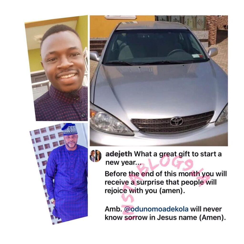 Actor Odunlade Adekola surprises his brother with a car for New Year