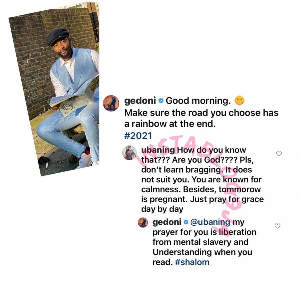 BBN’s Gedoni prays for a follower who’s mentally slaved