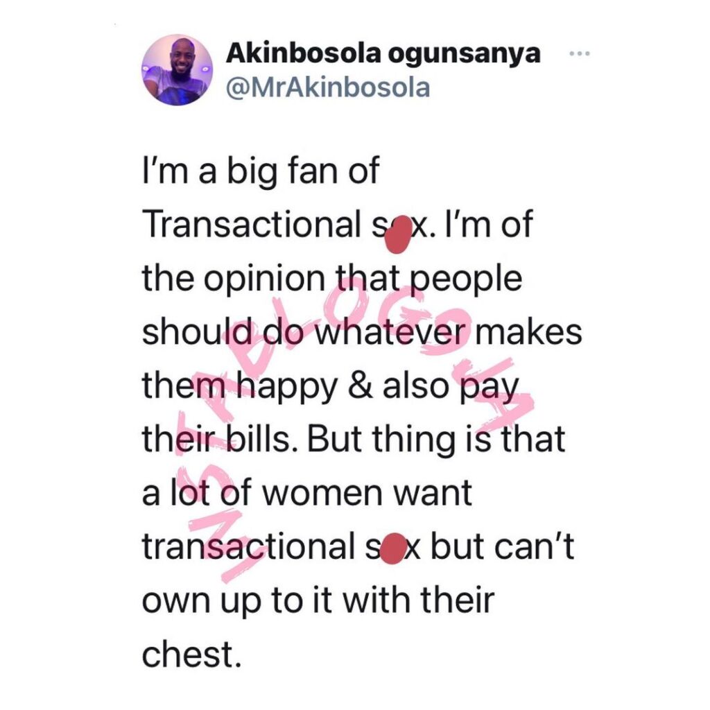 A lot of women want to be paid for s*x but they’re disguising — Relationship Coach Akinbosola