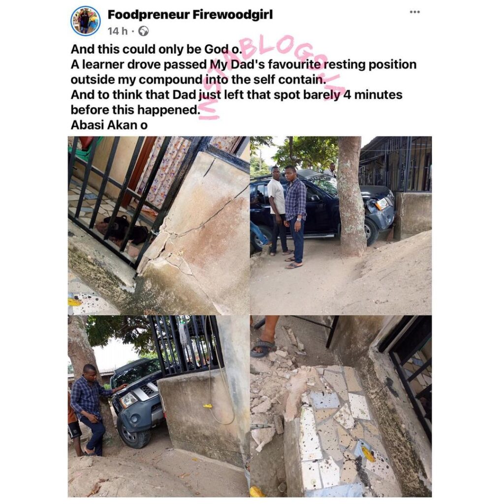 Lady expresses gratitude after her dad miraculously escapes being killed by a Learner