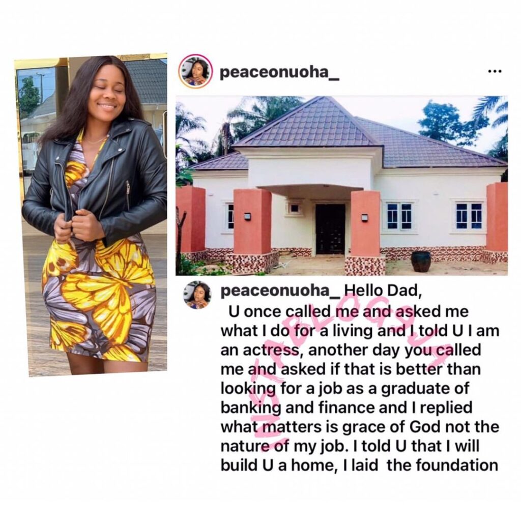Actress Peace Onuoha completes her mansion [Swipe]