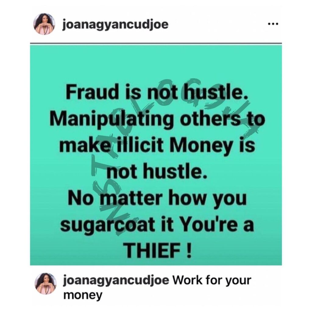 Fraud: No matter how you sugarcoat it, you’re a thief — Businesswoman Joana Gyan assures fraudsters