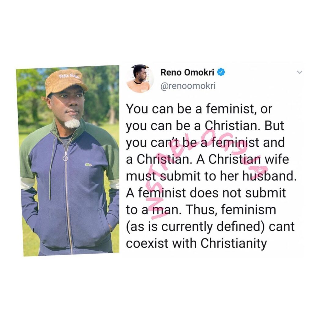 You can’t be a feminist and a Christian — Reno Omokri