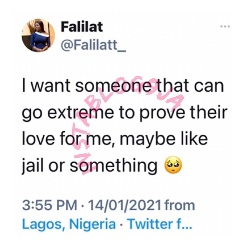 Writer Falilat reveals one of her desires