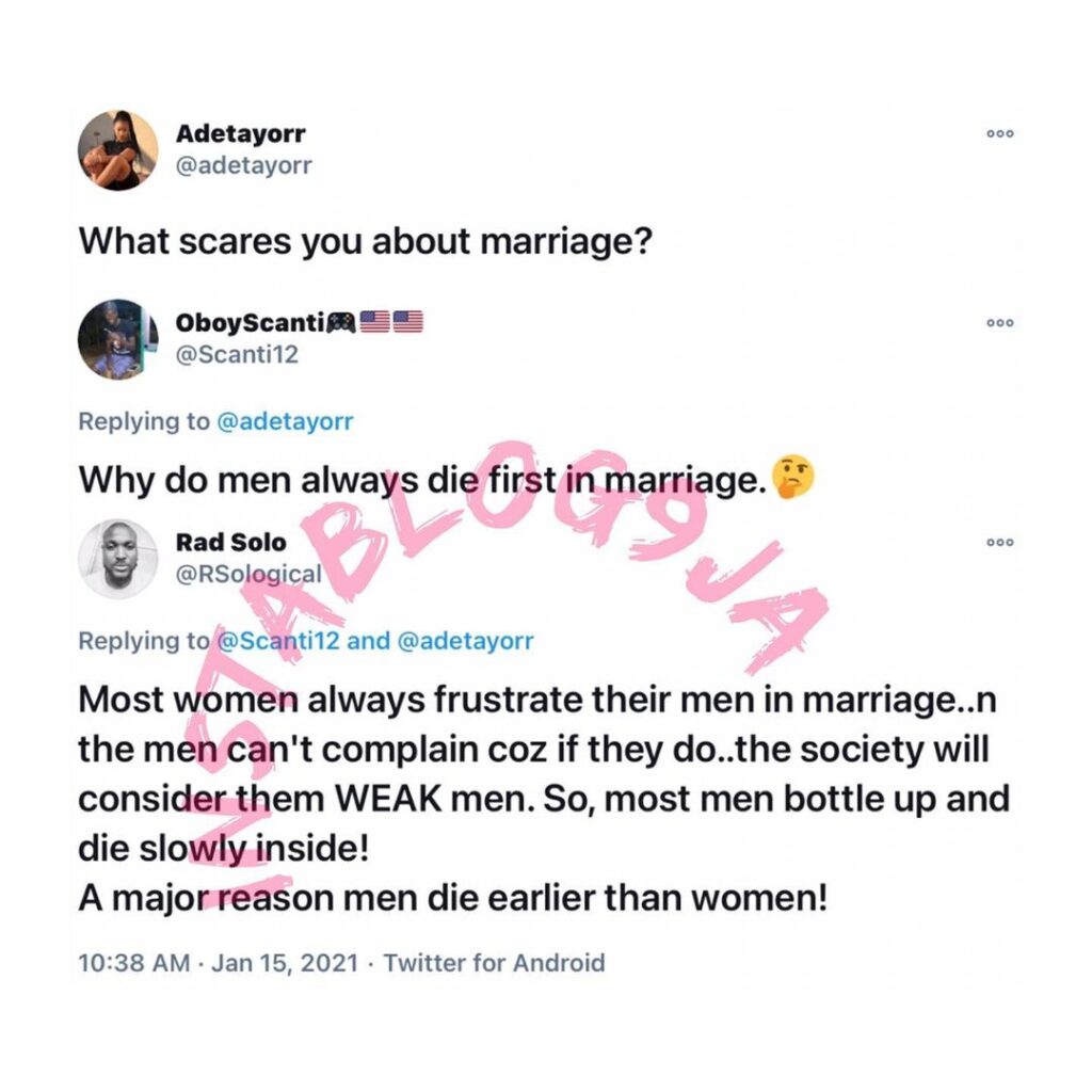 Why most married men die before their wives — Marketer