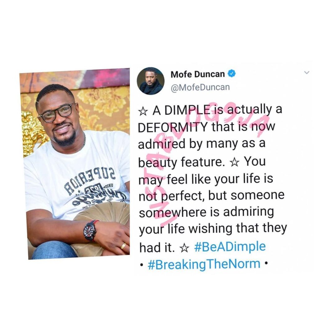 A dimple is a deformity — Actor Mofe Duncan