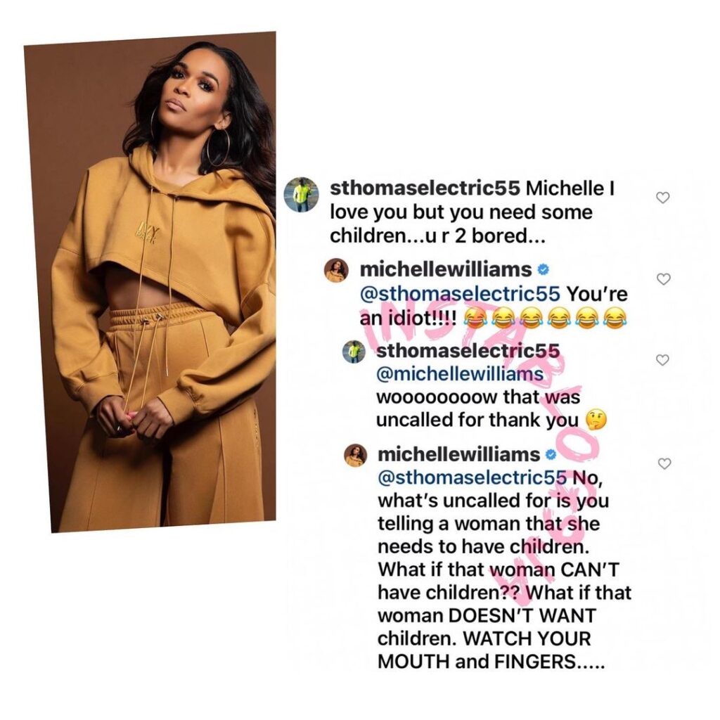 American Singer, Michelle Williams, slams a womb watcher cum advisor [Swipe]