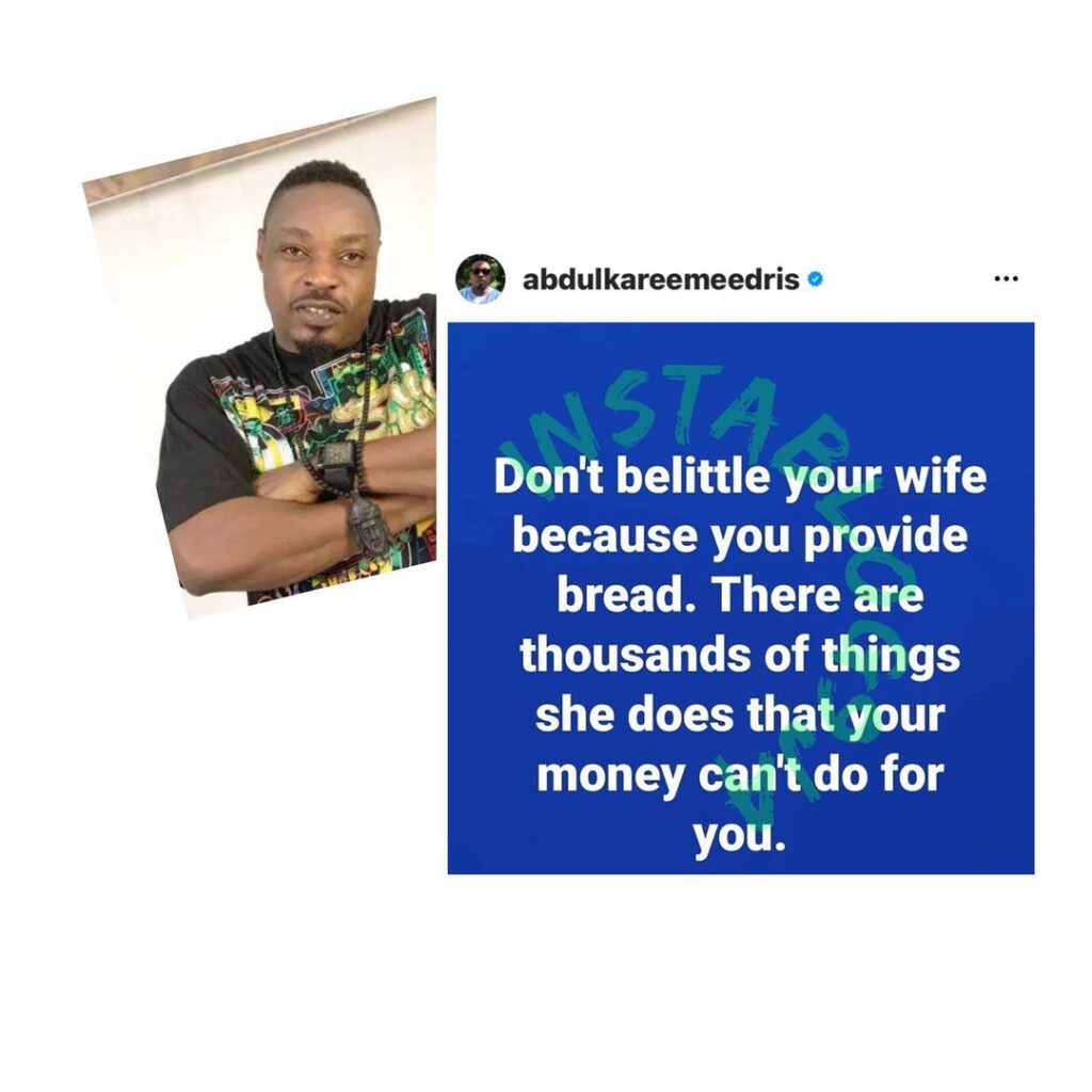 Don’t belittle your wife because you’re a provider — Rapper Eedris Abdulkareem
