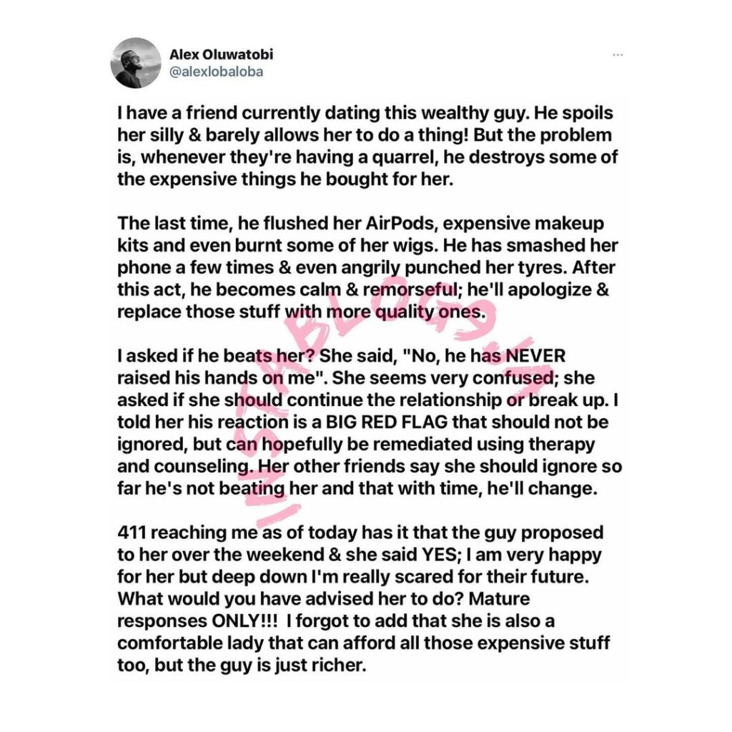 Lady says ‘YES’ to her destructive boyfriend since he doesn’t beat her