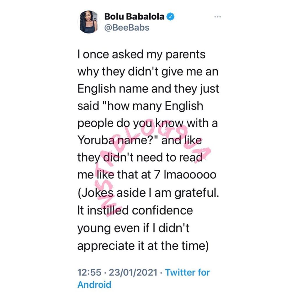 British-Nigerian bestselling author, Bolu Babalola, grateful to her parents for not giving her an English name