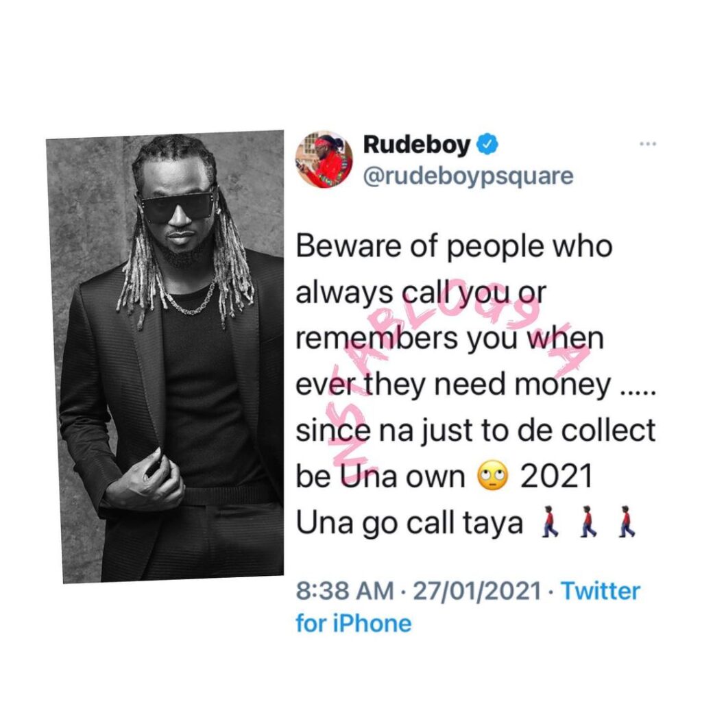 Beware of people who always call you whenever they need money — Singer Paul Psquare