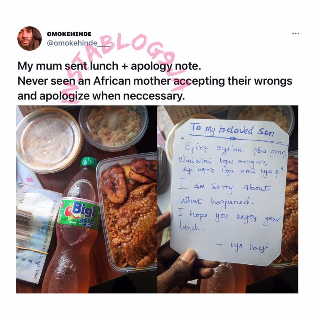 Nigerian mom apologizes to her son in the sweetest way ever