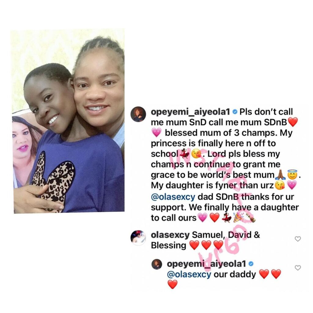 Actress Opeyemi Aiyeola and husband adopt a daughter