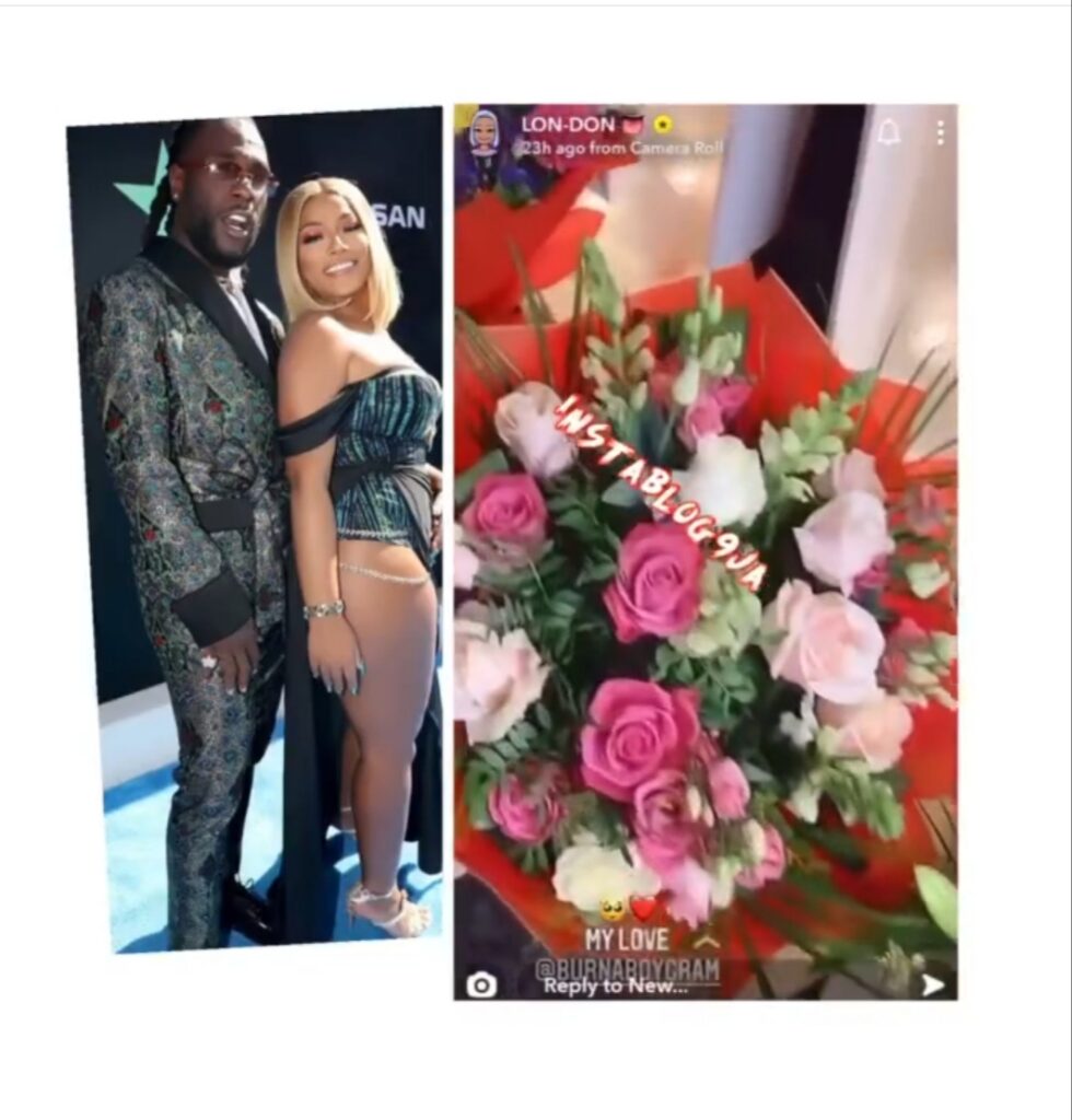 Burnaboy, Nigeria’s shot at winning the Grammys again, warms his  girlfriend, Stefflondon’s, heart with flowers on Valentines