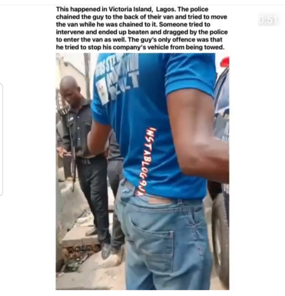 Police allegedly assault man for trying to prevent his company’s car from being impounded in VI, Lagos