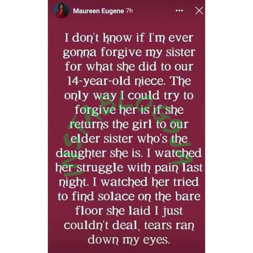 Disturbing: Family pardons lady who scalded her niece with hot water for sleeping at 3am. [Swipe]