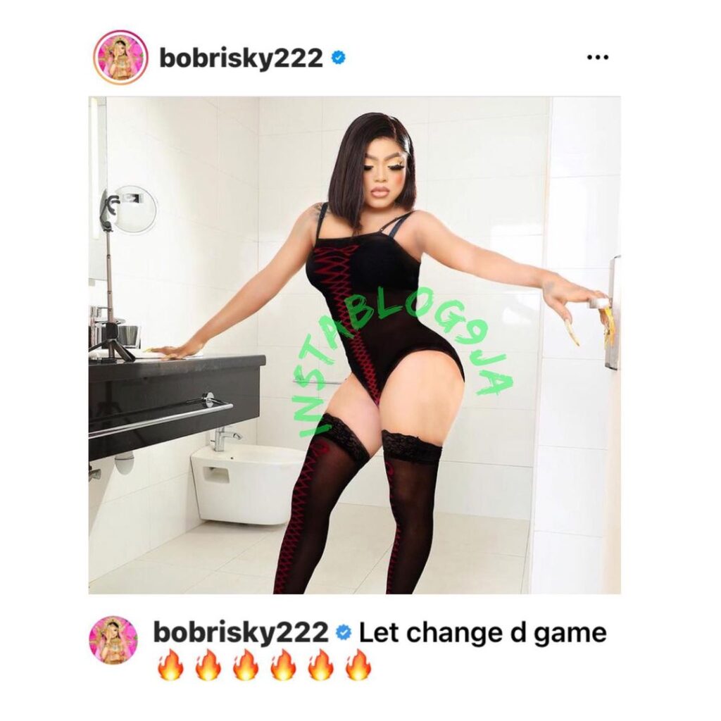 Bobrisky sets the internet ablaze with his lingerie