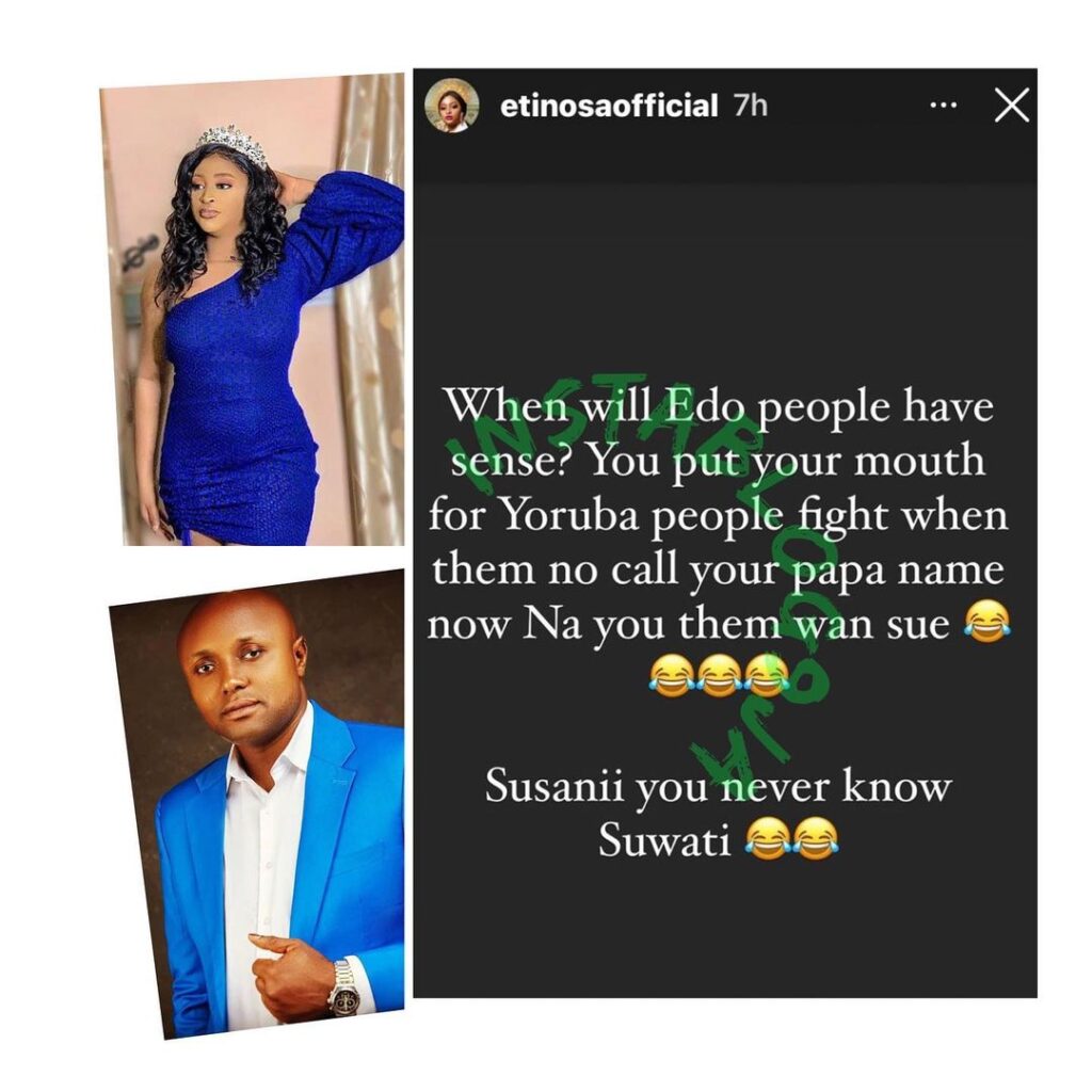 ZlatanIbile Saga: Actress Etinosa shades Davido’s Aide, Isreal