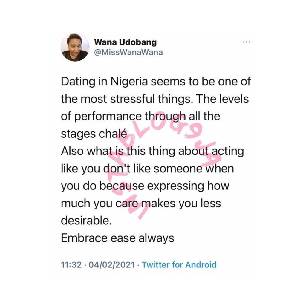 Dating is stressful in Nigeria — Media Personality Wana Udobang