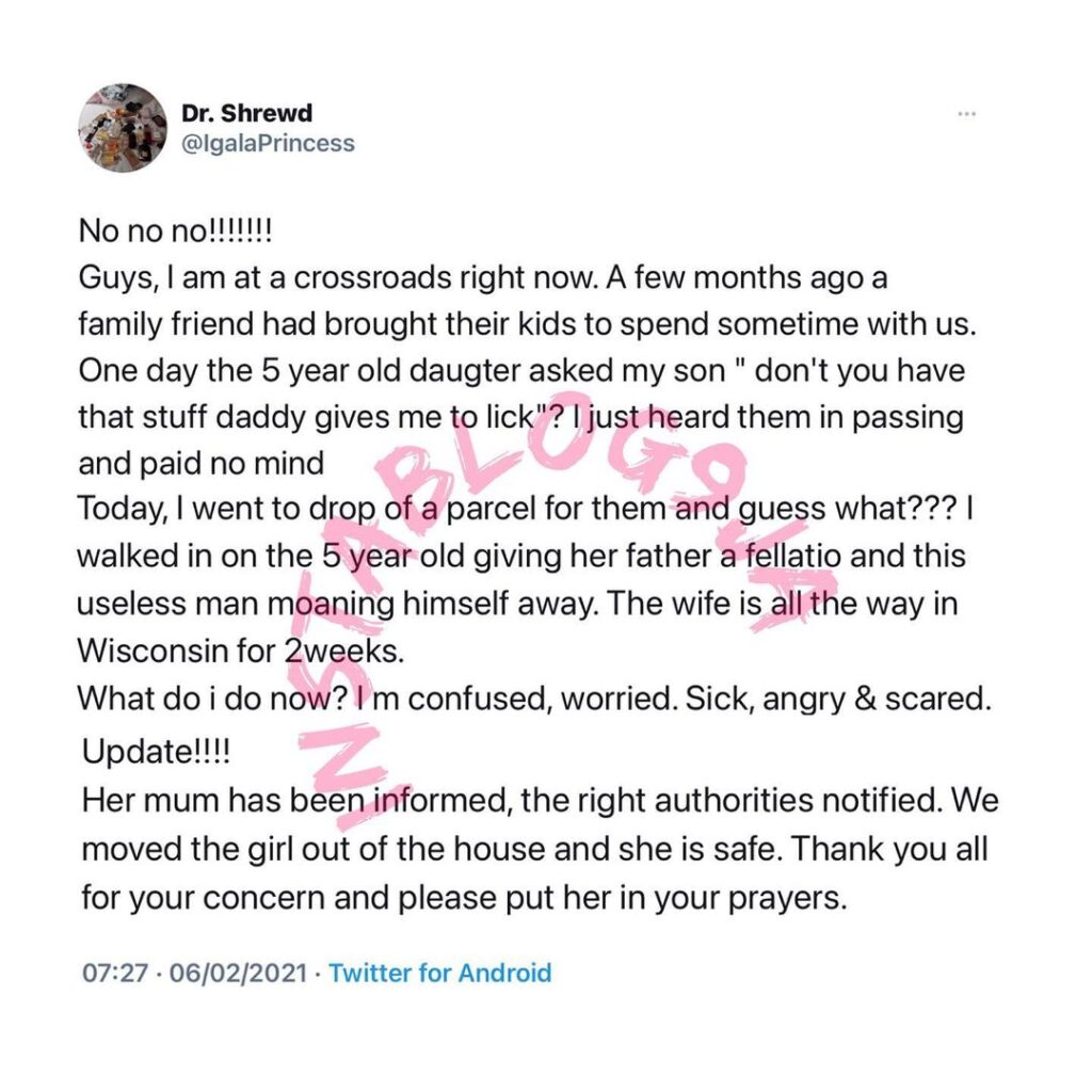 Lady walks in on a 5-year-old girl giving her Father a fellatio