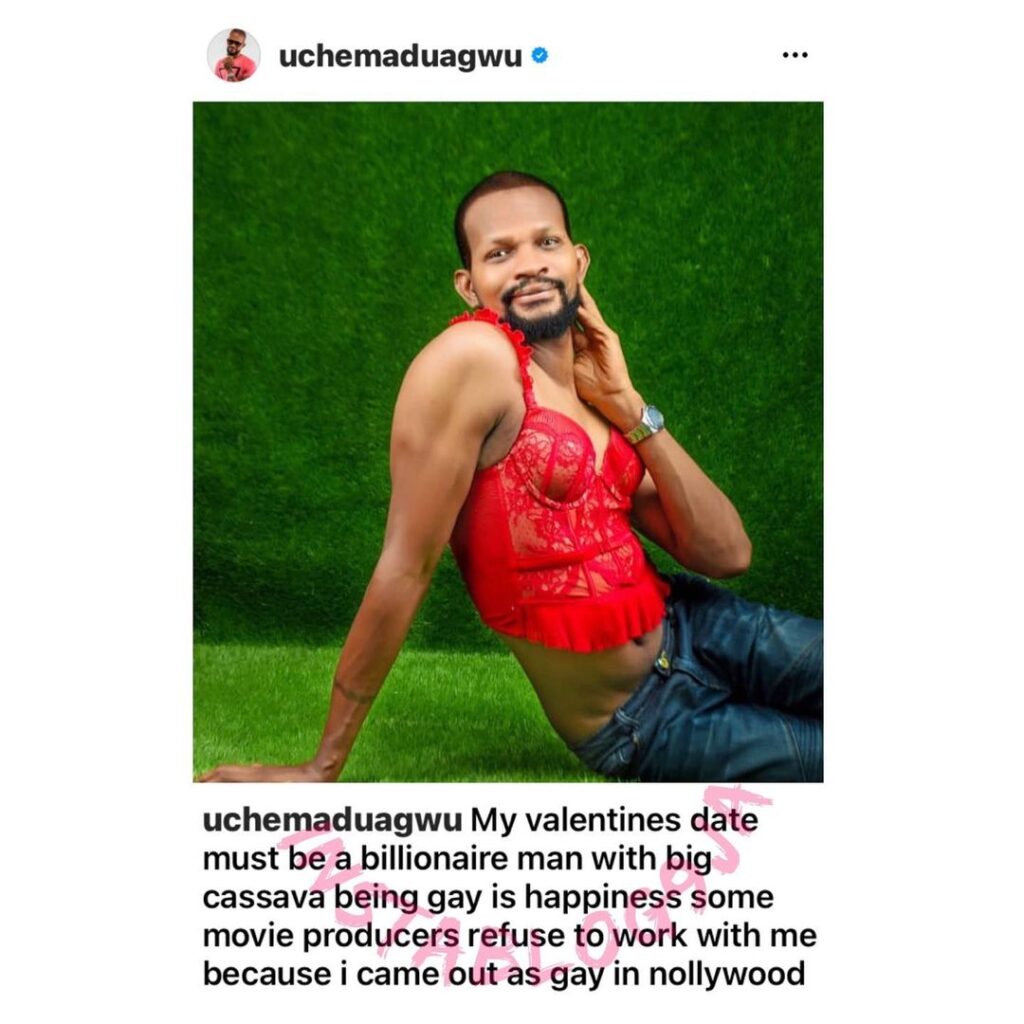 Some Nollywood producers have refused to work with me because I came out as gay — Actor Uche Maduagwu