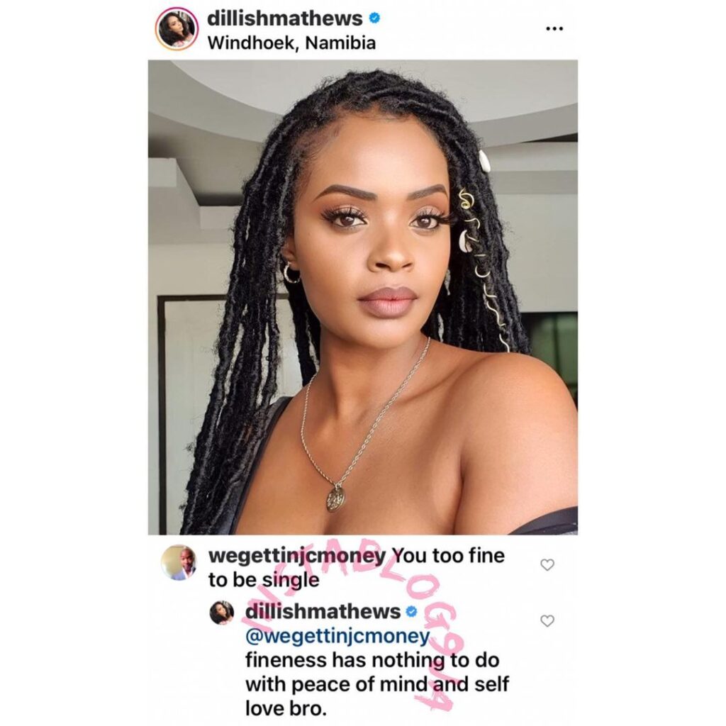 “Fineness has nothing to do with peace of mind,”Reality TV Star, Dillish, tells man worried about her relationship status