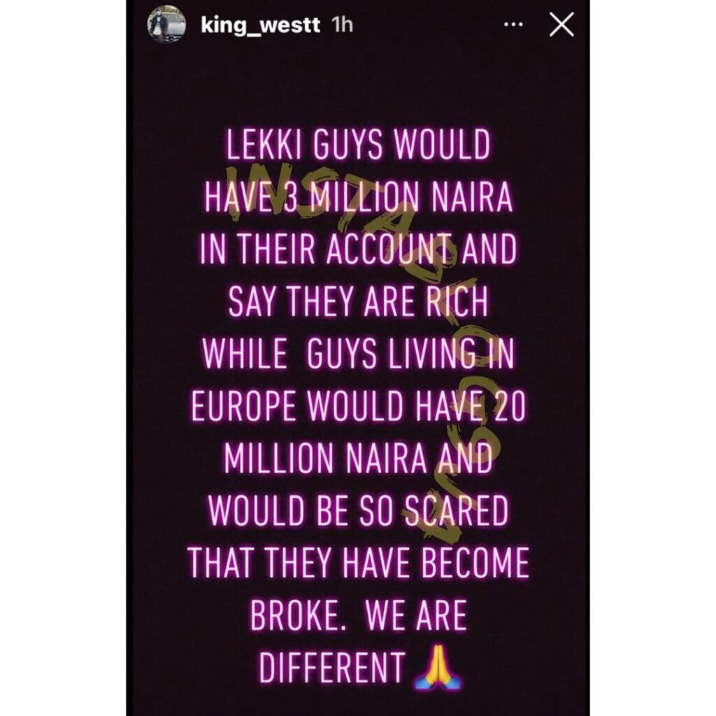 MC Oluomo’s son outlines the difference between him and Lekki boys