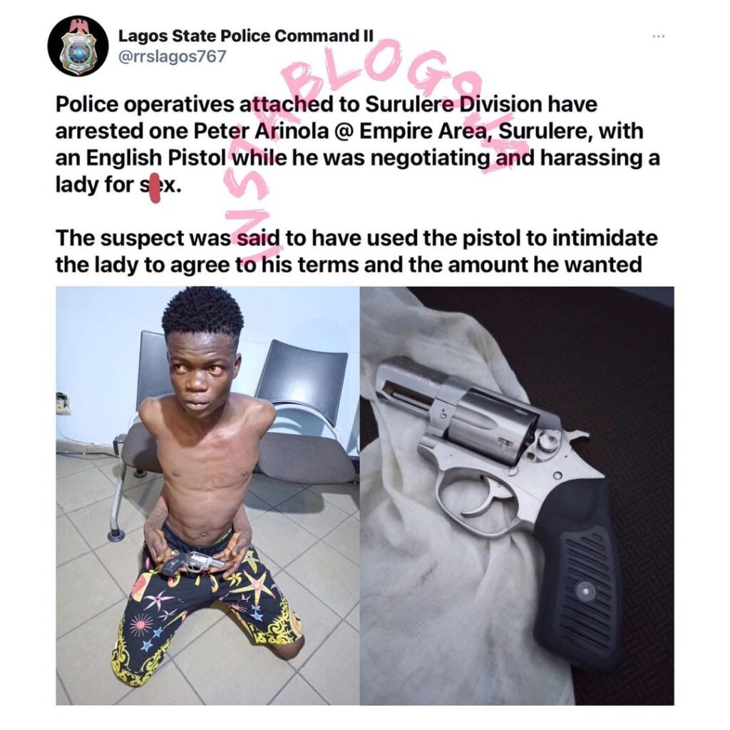 Broke boy arrested while trying to rape a prostitute after intimidating her with a gun [Swipe]