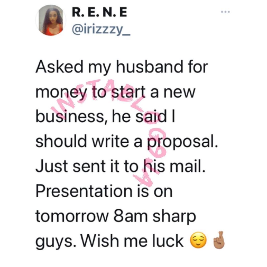Vlogger shares her husband’s response after she asked him for money to start a business