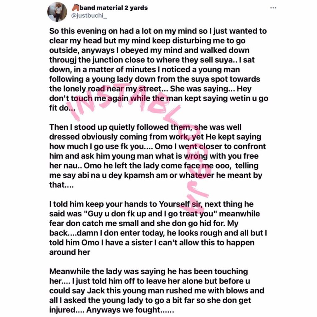 Engineer narrates how he rescued a girl from a rapist in Abuja [Swipe]