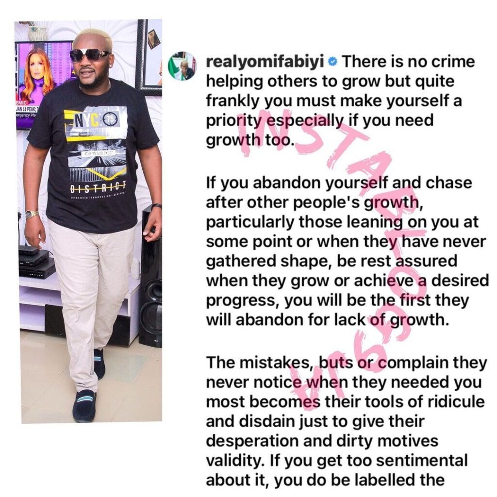 Why you should make yourself a priority before anyone else — Actor Yomi Fabiyi [Swipe]