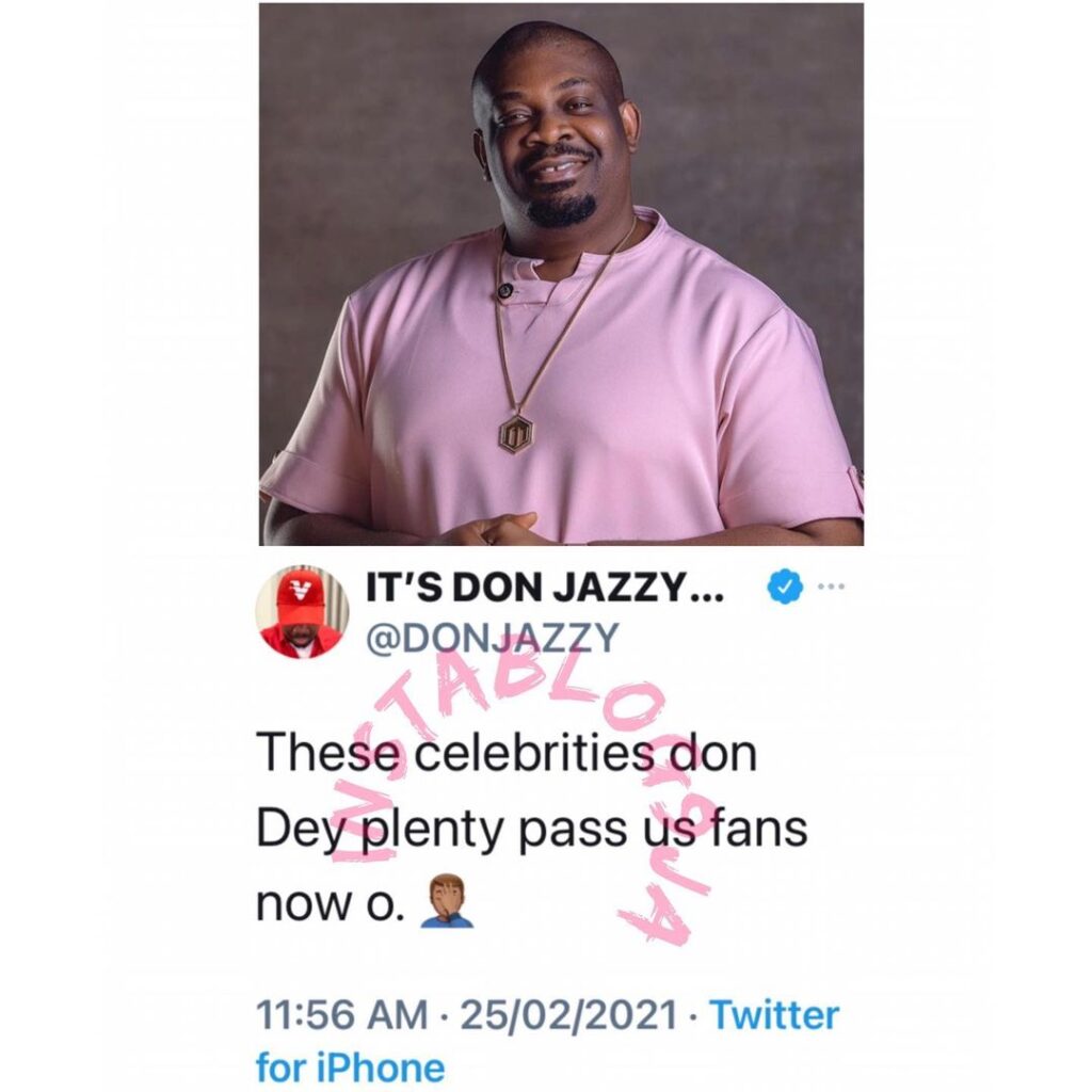 Don Jazzy laments the ballooning number of celebrities in the country