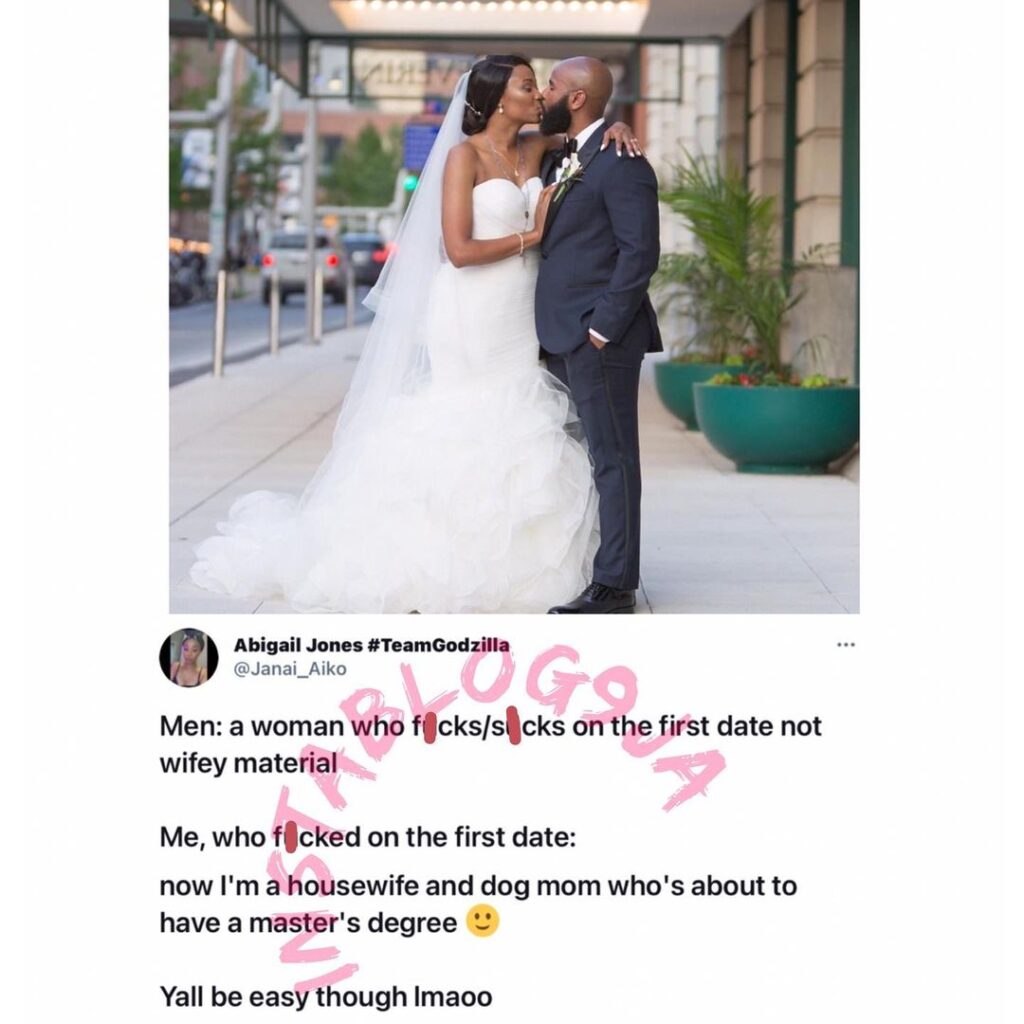 Lady speaks as she marries the man she slept with on their first date