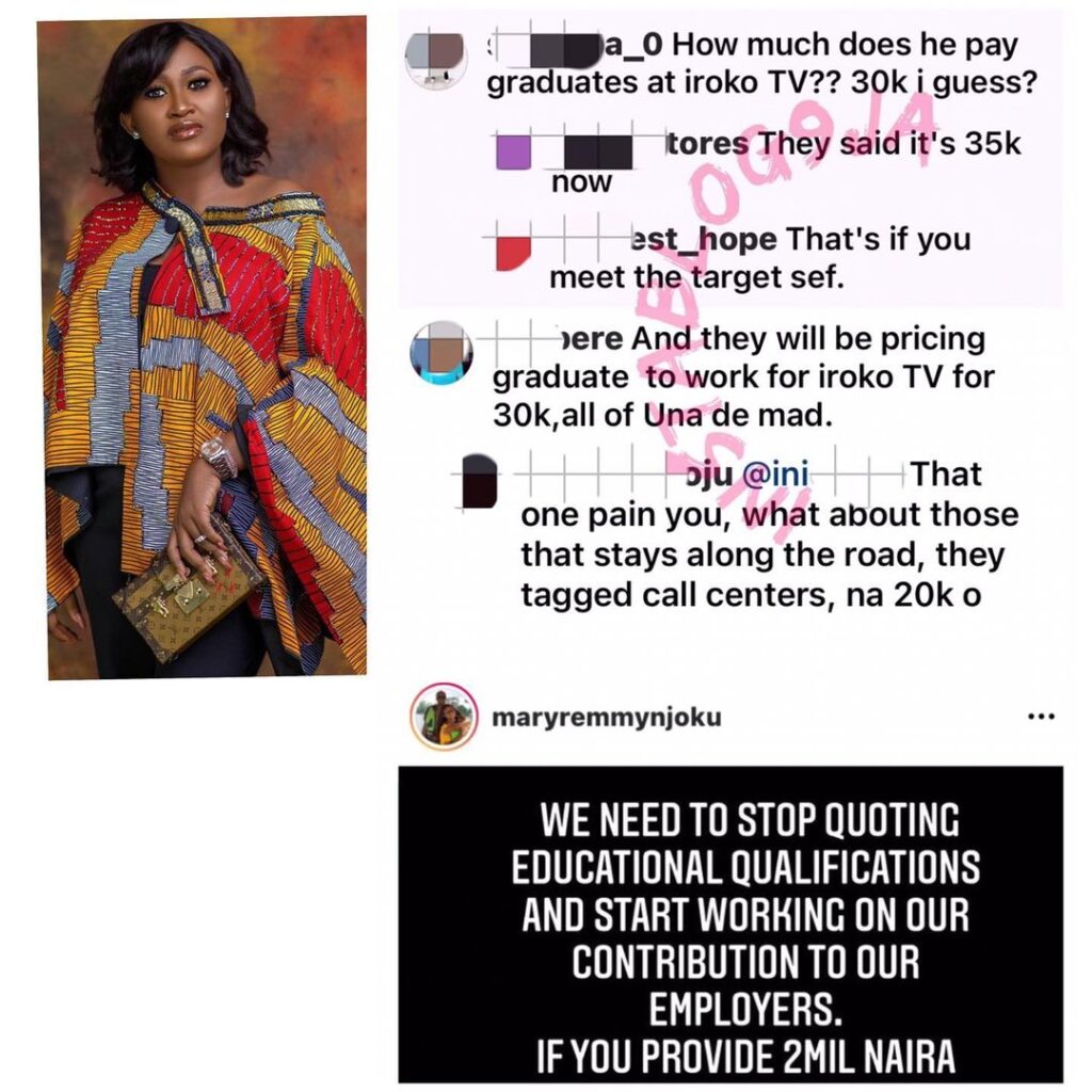 Actress Mary Njoku speaks after she and her husband were accused of poor payments to graduates. [Swipe]