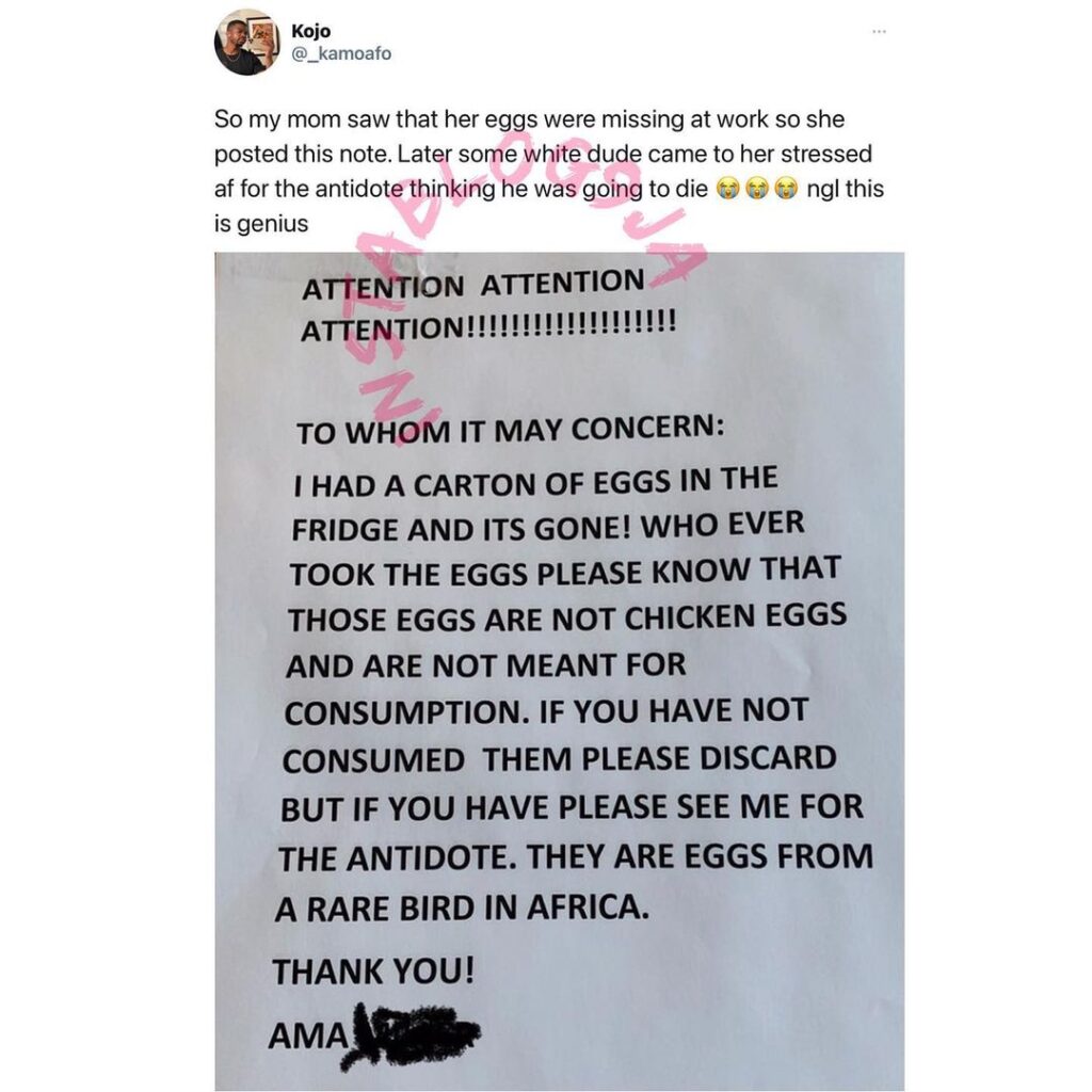 Ghanaian psychologist reveals how his mum nabbed a thief who stole her eggs at work